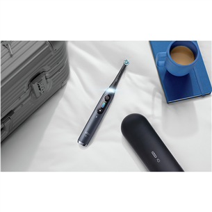 Braun Oral-B iO 7, kelioninis dėklas, juodas/pilkas - Elektrinis dantų šepetėlis