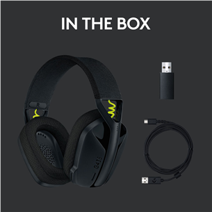 Logitech G435 Lightspeed, черный - Беспроводная игровая гарнитура Товар - 981-001050