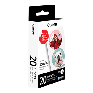 Foto popierius Canon ZINK Sticker Pack 20 lapų. Prekė - 4967C003 4967C003