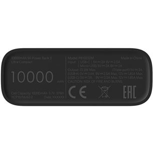 Xiaomi Mi Power Bank 3 Ultra Compact, 10 000 мАч, 22,5 Вт, черный - Внешний аккумулятор Товар - BHR4412GL