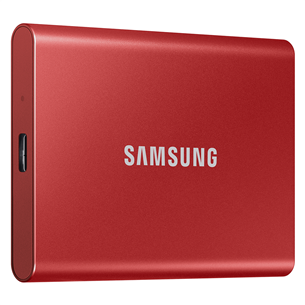 Samsung T7, 2 ТБ, USB 3.2, красный - Внешний накопитель SSD MU-PC2T0R/WW