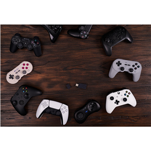8BitDo USB Wireless Adapter 2, черный - Адаптер для беспроводного пульта управления Товар - 6922621501930