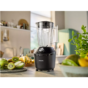 Philips 3000 Series, 600 Вт, 1,25 л, черный - Блендер + спортивная бутылка Товар - HR2291/41