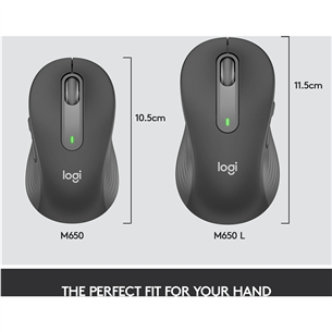 Logitech Signature M650 L, silent, black - Wireless Optical Mouse Item - 910-006236