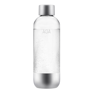 AGA, 1 L, silver/clear - PET Bottle for AGA Soda Maker Item - 339931 339931