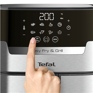 Tefal Easy Fry & Grill, 1400 W, stainless steel/black - AirFryer Item - EY505D15