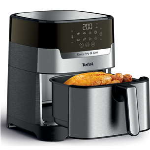 Tefal Easy Fry & Grill, 1400 W, stainless steel/black - AirFryer Item - EY505D15