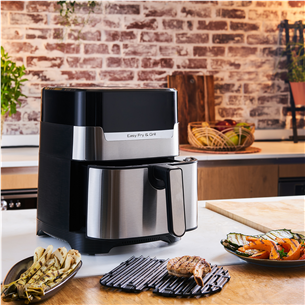 Tefal Easy Fry & Grill, 1400 W, stainless steel/black - AirFryer Item - EY505D15
