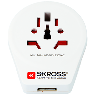 Adapteris USB SKROSS World - Europe Prekė - 7640166323204