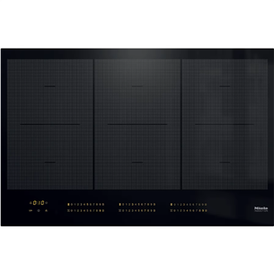 Miele, 3 PowerFlex cooking areas, width 80 cm, frameless, black - Built-in Induction Hob Item - KM7575FL KM7575FL