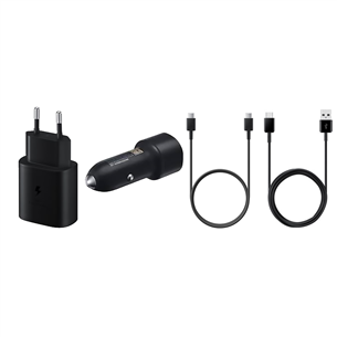 Įkroviklių rinkinys Samsung Charger Set Eco package, 25 W / 15 W, black