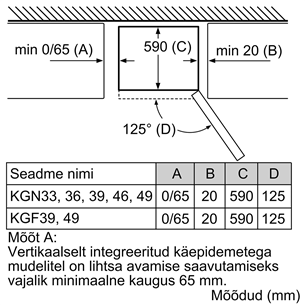 Šaldytuvas Bosch Prekė - KGN36VWED