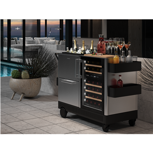 Dometic MoBar 550, 39 bottles, height 98 cm, black/inox - Outdoor Mobile Bar Item - MOBAR550