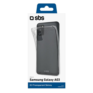 SBS, Samsung Galaxy A03, прозрачный - Силиконовый чехол Товар - TESKINSAA03T