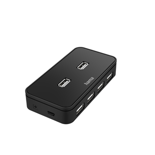 Hama USB Hub, 7 интерфейсов, USB 2.0, черный - USB-хаб Товар - 00200123 00200123