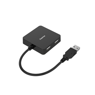 Hama USB Hub, 4 интерфейса, USB 2.0, черный - USB-хаб Товар - 00300081