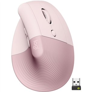 Logitech Lift Vertical Ergonomic Mouse, silent, pink - Wireless Optical Mouse Item - 910-006478 910-006478