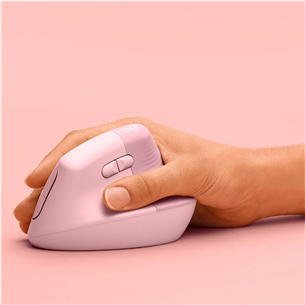 Logitech Lift Vertical Ergonomic Mouse, silent, pink - Wireless Optical Mouse Item - 910-006478