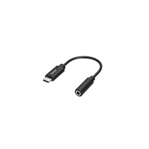 Hama Audio Adapter, гнездо USB-C, гнездо 3,5 мм, черный - Адаптер Товар - 00300094 00300094