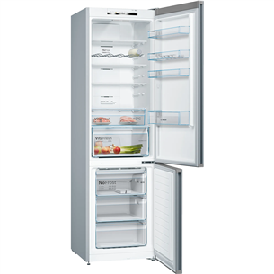 Bosch, NoFrost, 368 л, высота 203 см, нерж. сталь - Холодильник Товар - KGN39VLEB