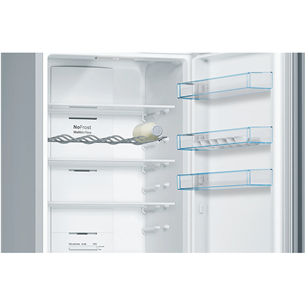 Bosch, NoFrost, 368 л, высота 203 см, нерж. сталь - Холодильник Товар - KGN39VLEB