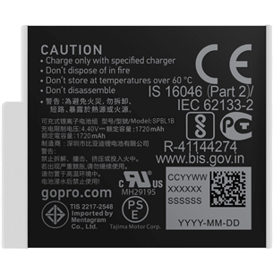 Baterija GoPro Enduro Rechargeable Li-Ion Battery for HERO9/10 Prekė - ADBAT-011