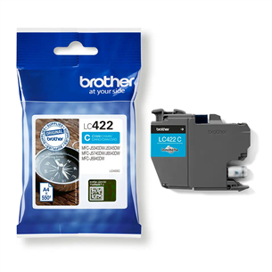 Rašalo kasetė Brother LC422BK, žalsvai mėlyna Prekė - LC422C LC422C