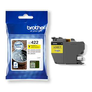 Rašalo kasetė Brother LC422BK, geltona Prekė - LC422Y LC422Y