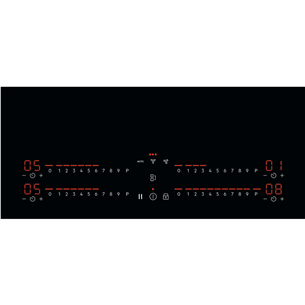 AEG 6000 Bridge, 80 cm, black - Built-in Induction ExtractorHob