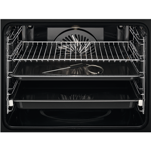 AEG AssistedCooking 8000, 71 L, pyrolytic cleaning, black - Built-in Oven Item - BPE742380B