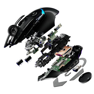 Pelė Logitech G502 X PLUS, belaidė, juoda Prekė - 910-006162