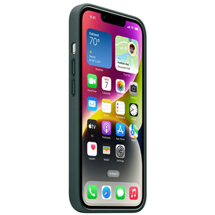 Apple iPhone 14 Leather Case with MagSafe, темно-зеленый - Кожаный чехол Товар - MPP53ZM/A