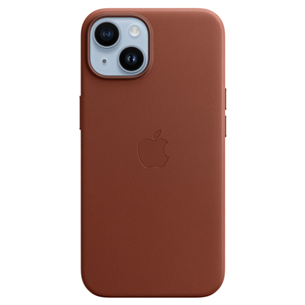 Dėklas Apple iPhone 14 Leather Case with MagSafe, umber MPP73ZM/A