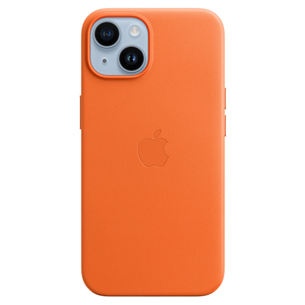 Apple iPhone 14 Leather Case with MagSafe, оранжевый - Кожаный чехол Товар - MPP83ZM/A MPP83ZM/A
