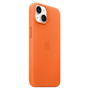 Apple iPhone 14 Leather Case with MagSafe, оранжевый - Кожаный чехол Товар - MPP83ZM/A
