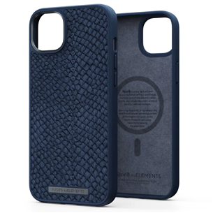 Dėklas Njord byElements Salmon MagSafe iPhone 14 Plus, Odinis, Mėlynas Prekė - NA42SL01 NA42SL01