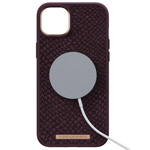 Dėklas Njord byElements Salmon MagSafe iPhone 14 Plus, Odinis, Rust Prekė - NA42SL03