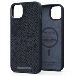Dėklas Njord byElements Salmon MagSafe iPhone 14 Plus, Odinis, Juodas Prekė - NA42SL00 NA42SL00
