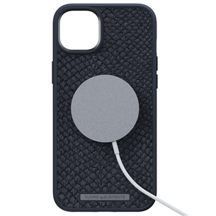 Njord byElements Salmon Leather MagSafe, iPhone 14 Plus, черный - Кожаный чехол Товар - NA42SL00