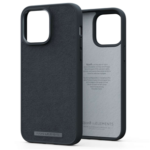 Dėklas Njord byElements Suede Comfort+ iPhone 14 Pro Max, Juodas Prekė - NA44CM00 NA44CM00