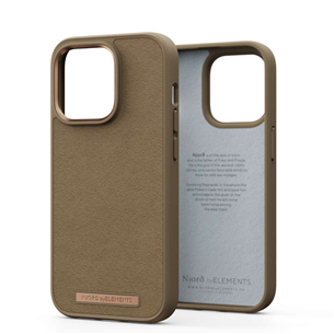 Dėklas Njord byElements Suede Comfort+ iPhone 14 Pro, Camel Prekė - NA43CM04 NA43CM04