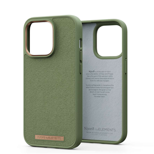 Dėklas Njord byElements Suede Comfort+ iPhone 14 Plus, Olive Prekė - NA42CM06 NA42CM06