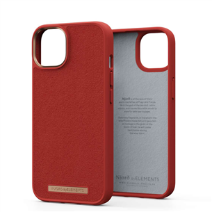 Dėklas Njord byElements Suede Comfort+ iPhone 14, Burnt orange Prekė - NA41CM07 NA41CM07