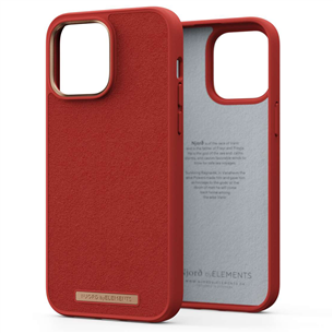 Dėklas Njord byElements Suede Comfort+ iPhone 14 Pro Max, Burnt orange  Prekė - NA44CM07 NA44CM07