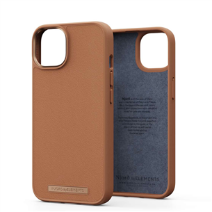 Dėklas Njord byElements Genuine iPhone 14, Odinis, Cognac Prekė - NA41GL04 NA41GL04