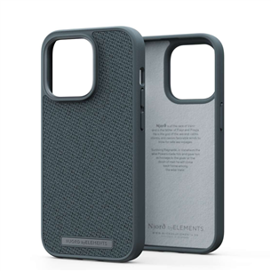Dėklas Njord byElements Fabric iPhone 14 Pro, Pilkas Prekė - NA43TN09 NA43TN09
