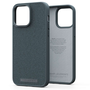 Dėklas Njord byElements Fabric iPhone 14 Pro Max, Pilkas Prekė - NA44TN09 NA44TN09