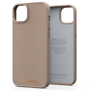 Dėklas Njord byElements Fabric Just iPhone 14 Plus, Pink sand Prekė - NA42JU12 NA42JU12