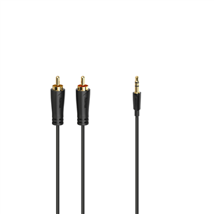 Hama Audio Cable, 3.5 mm - 2 RCA, gold-plated, 1,5 m, black - Cable Item - 00205260 00205260