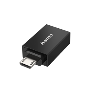 Adapteris Hama USB OTG, USB - Micro USB, black Prekė - 00300084 00300084